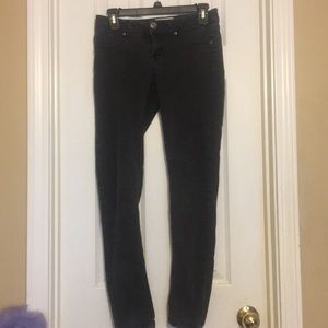 Black faded skinny jeans